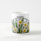 Mug Stained Glass Birth Flower December Narcissus (Centre)