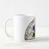 Mug Stained Glass Birth Flower February Violet Name (Gauche)