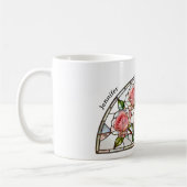 Mug Stained Glass Birth Flower June Rose Personalized (Gauche)
