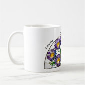 Mug Stained Glass Birth Flower September Aster Name (Gauche)