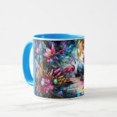 Mug Stained Glass Flamingo Moon Garden (Devant gauche)