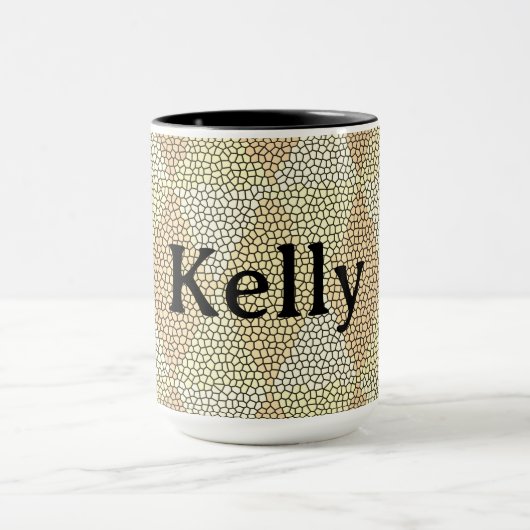 Mug Stained Glass Gold Diamond Pattern (Centre)