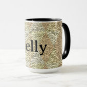 Mug Stained Glass Gold Diamond Pattern (Devant droit)