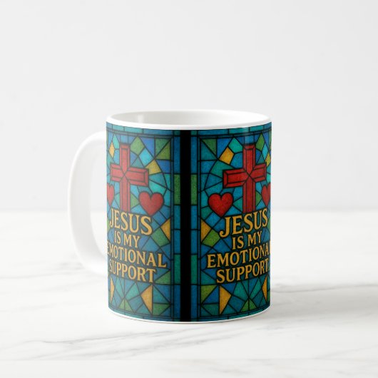 Mug Stained Glass Jesus Christian Gift (Devant gauche)