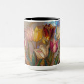 Mug Stained Glass Tulip Mug: Floral Art (Centre)