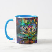 Mug Stained Glass Vibrant Lotus Flower (Gauche)