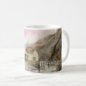 Mug Staithes, North Yorkshire, Angleterre Aquarelle (Devant droit)
