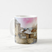 Mug Staithes, North Yorkshire, Angleterre Aquarelle (Devant gauche)