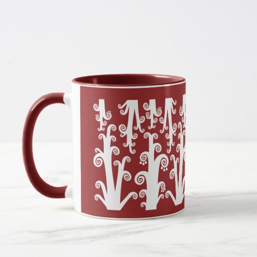 Mug Stalks Twirly - Maroon (Gauche)