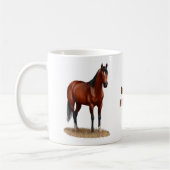 Mug Stallion Cheval du Quartier Brown Bay (Gauche)