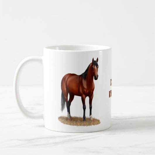 Mug Stallion Cheval du Quartier Brown Bay (Gauche)
