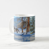 Mug Stallion Pinto Paint & Neige d'hiver (Devant gauche)