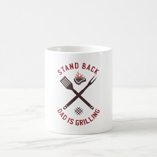 Mug Stand Back Dad Is Grilling (Centre)