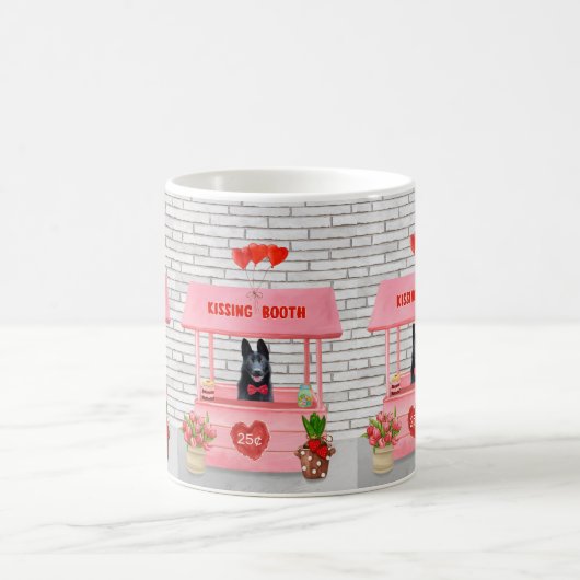 Mug Stand de baisers de la Saint-Valentin pour chien b (Centre)