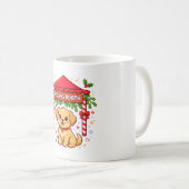 Mug Stand de baisers gui chiot Art drôle (Devant droit)