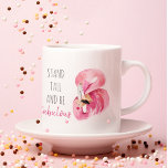 Mug Stand Exotique Moderne Haut Et Être Fabuleux Flama<br><div class="desc">Stand Exotique Moderne Haut Et Être Fabuleux Flamant rose</div>