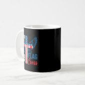 Mug Stand For The Flag, Kneel For The Cross Patriotic (Devant gauche)