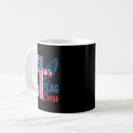 Mug Stand For The Flag, Kneel For The Cross Patriotic (Devant gauche)