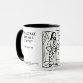 Mug Standup Jésus - versets amusants - Donneurs de con (Devant gauche)