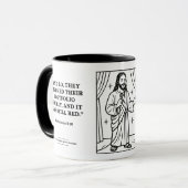 Mug Standup Jésus - versets de journal amusants - Cryp (Devant gauche)