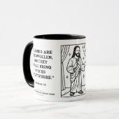 Mug Standup Jésus - versets de journal drôles - Grosse (Devant gauche)