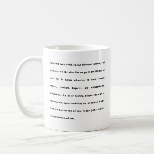 Mug Stanford BAD Lab - Poème de groupe (Gauche)