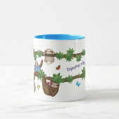 Mug Stanley Sloth blue "dégustez un canapé paresseux" (Centre)