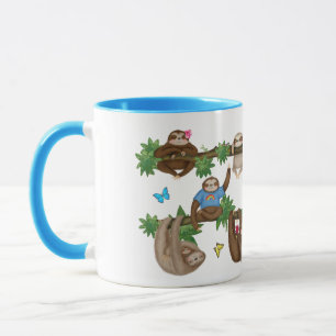 Mug Stanley Sloth blue "dégustez un canapé paresseux"
