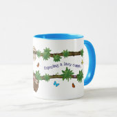 Mug Stanley Sloth blue "dégustez un canapé paresseux" (Devant droit)
