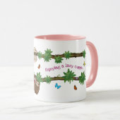 Mug Stanley Sloth rose "dégustant un canapé paresseux" (Devant droit)