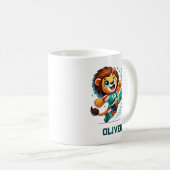 Mug Star du foot Lion mignon (Devant droit)