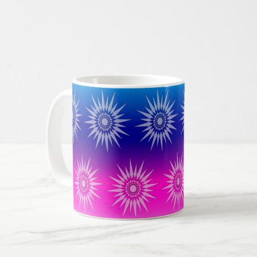 Mug - Star Graphic sur bleu et rose (Devant gauche)