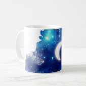 Mug Star Lune nuit ciel galaxie céleste (Devant gauche)