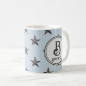 Mug Star Monogramme Famille Nom initial Nautique (Devant droit)
