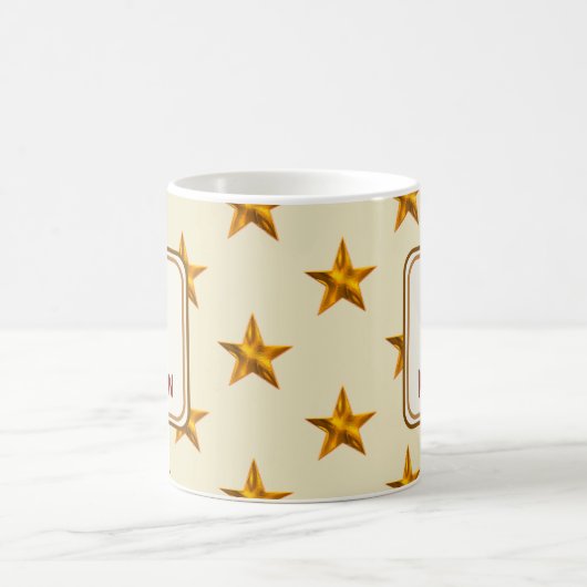 Mug Star Patchwork Nom K Monogramme initial (Centre)