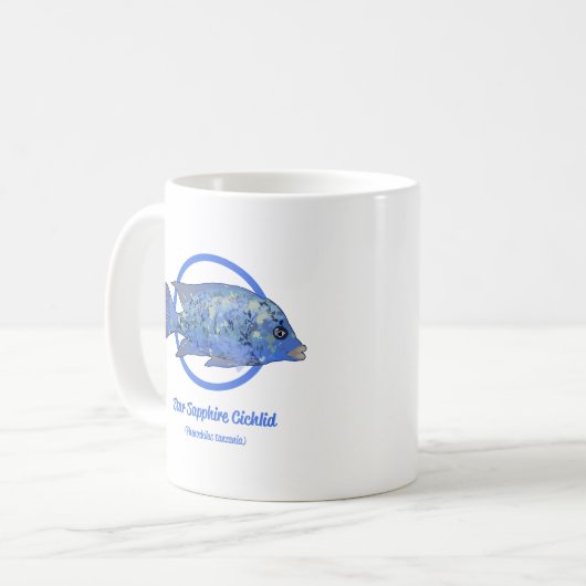 Mug Star Sapphire Cichlid (Devant gauche)