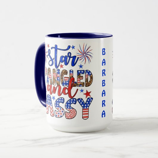 Mug Star Spangle Et Sassy Custom (Devant gauche)