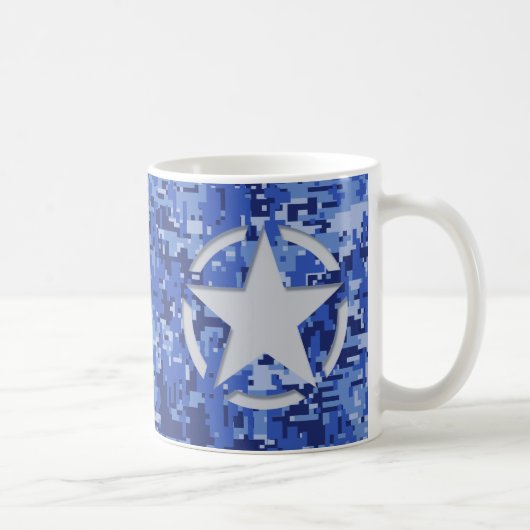 Mug Star Tag Decal Navy Blue Camo (Droite)