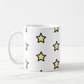 Mug Star Yellow Pastel Pattern (Gauche)