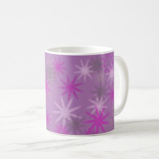 Mug starburst en rose whimsical design amusant (Devant droit)