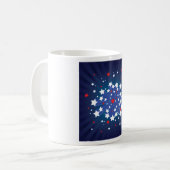 Mug Starburst Patriotique Rouge Blanc et Bleu USA (Devant gauche)