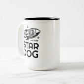 Mug STARDOG Logo Classique B/N Empilé (Devant gauche)