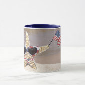Mug Starfish avec drapeau américain (Centre)
