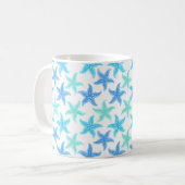 Mug Starfish bleu et turquoise (Devant gauche)