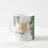 Mug Starfish Design, Musique de Noël À feuillage persi (Devant gauche)