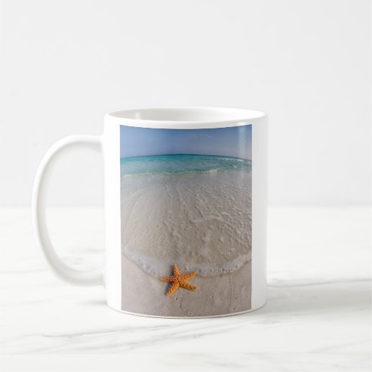Mug Starfish sur la plage (Gauche)