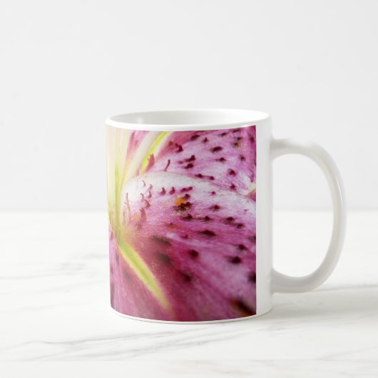 Mug Stargazer Lily brillant Magenta Floral (Droite)