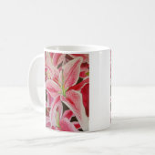 Mug Stargazer rose Lily aquarelle couleur originale fl (Devant gauche)