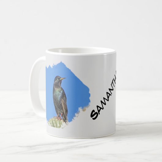Mug Starling sur Saguaro Cactus Photo Southwest (Devant gauche)