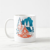 Mug Starlit Camping Tent Campfire And Pine Trees Adven (Gauche)